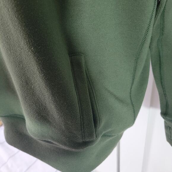 Zyia Active Size S Oh So Soft Olive Hoodie Cowl Neck Kangaroo Pocket Comfy Cozy - Picture 3 of 12